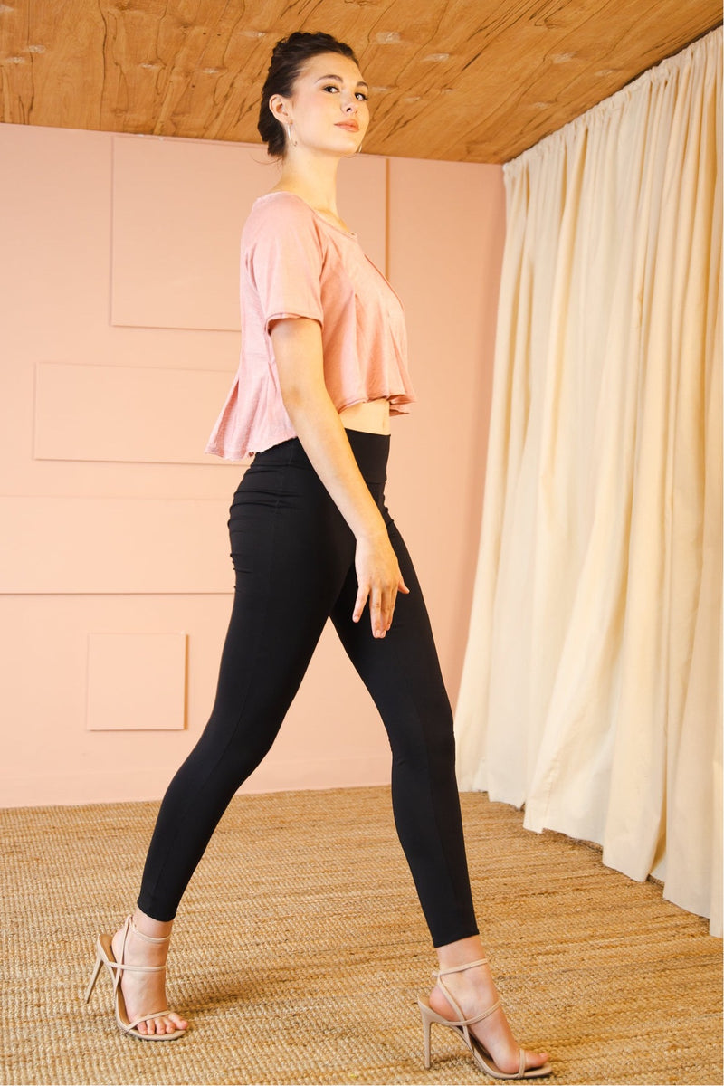 Burnout Crop - Dusty Pink