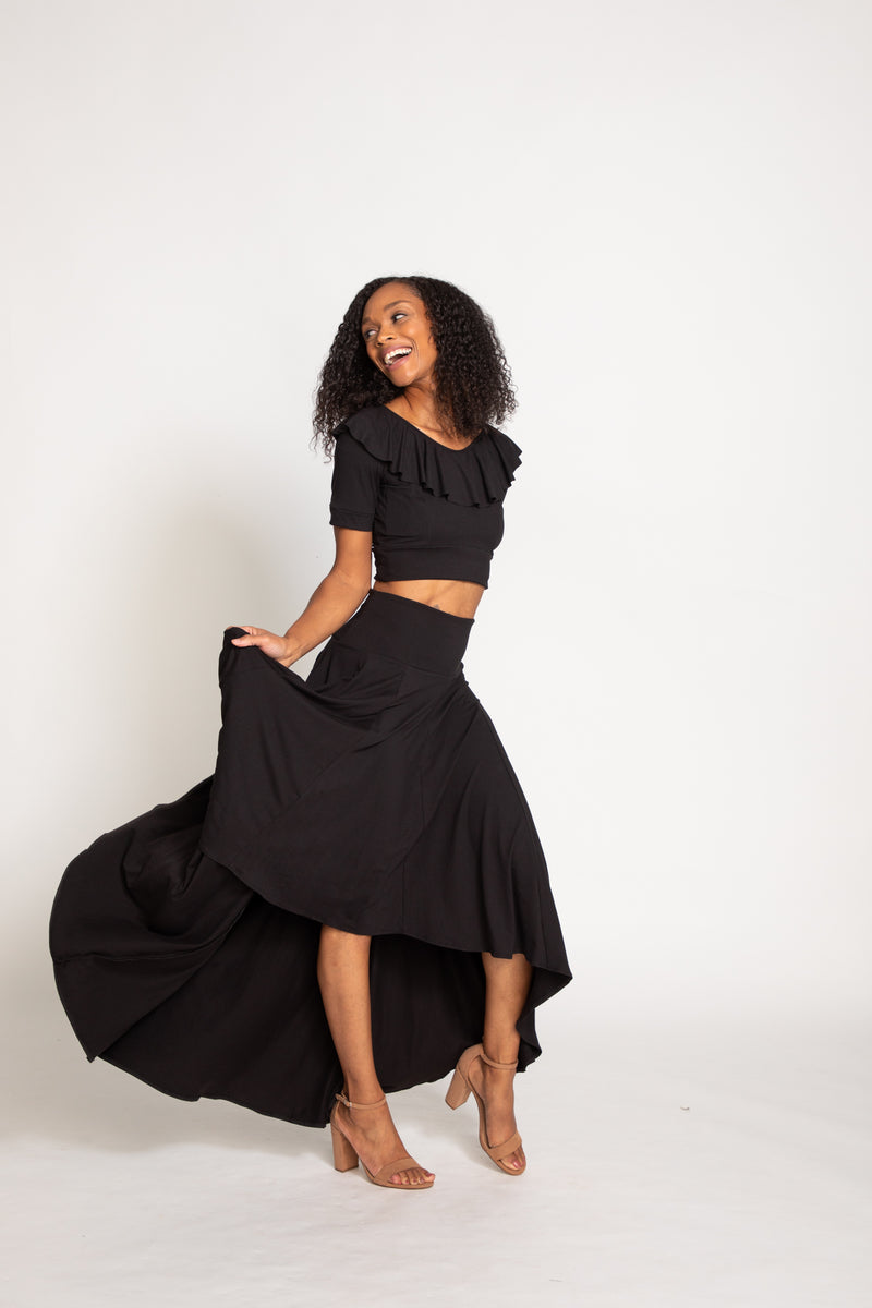 Baby Doll Crop - Black