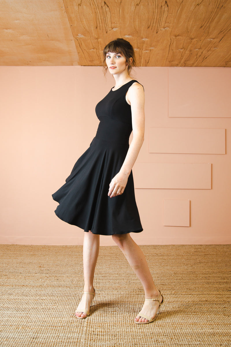 Classic Little Black Midi Dress