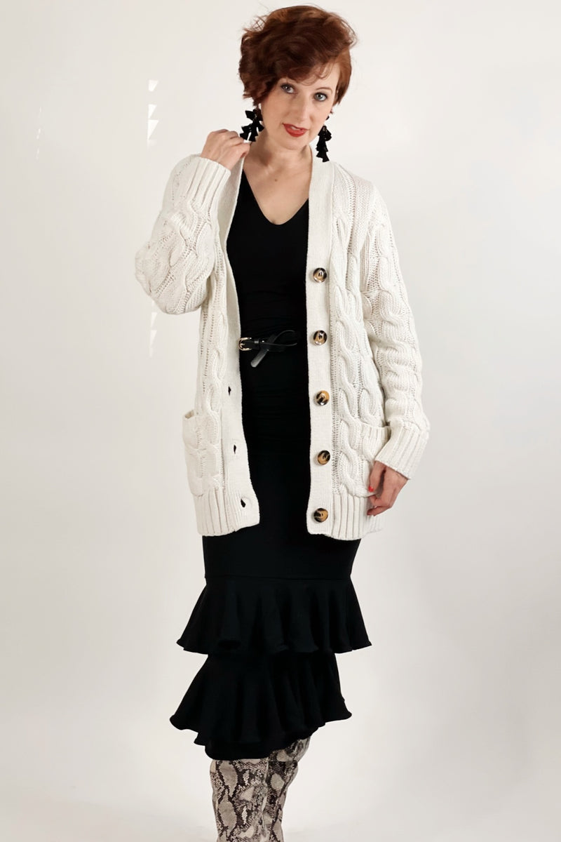 Rebeca Boyfriend Cardigan - Cream