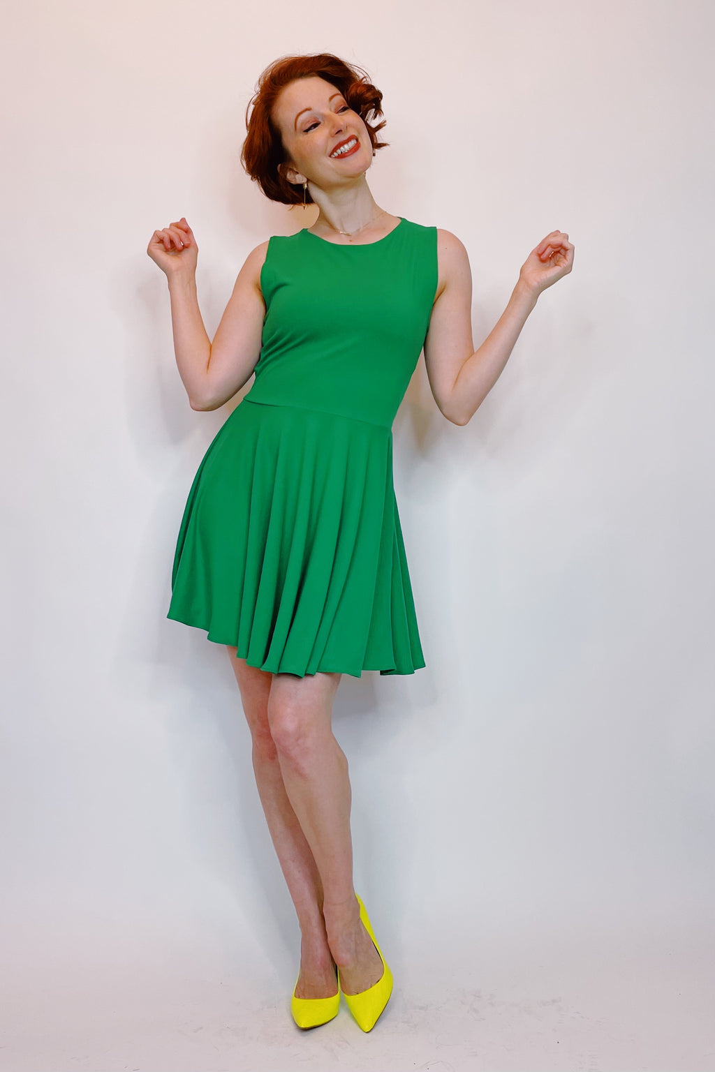 Emma Mini Dress - Kelly Green